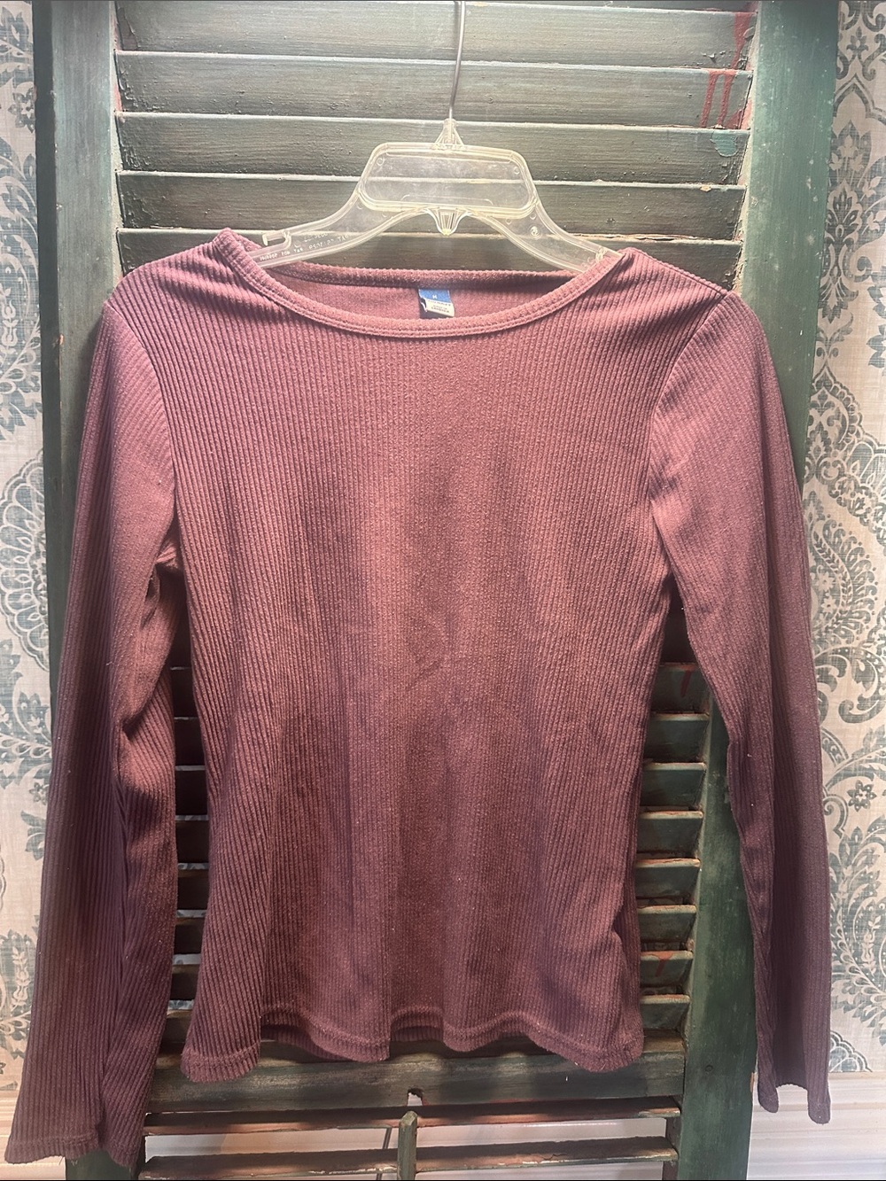 Old Navy Ribbed Long-Sleeve Top - Plum